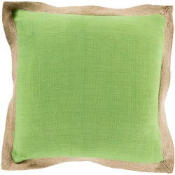 DIVA AT HOME 18" And Brown Throw Pillow In Green