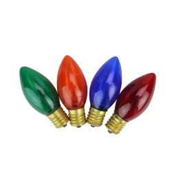 NORTHLIGHT C7 Incandescent Twinkle Christmas Replacement Bulbs - Multicolor - 4Ct