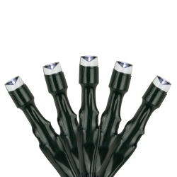 NORTHLIGHT Led Solar Power Christmas Light Set - Pure White - 33' Wire - 100Ct In Green