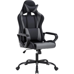 BESTOFFICE Ergonomic Office Chair High-Back Gaming Chair \w Lumbar Support PC Computer Chair Racing Chair Pu Task Desk Chair Executive Swivel