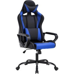 BESTOFFICE Ergonomic Office Chair High-Back Gaming Chair \w Lumbar Support PC Computer Chair Racing Chair Pu Task Desk Chair Executive Swivel