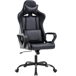 BESTOFFICE Ergonomic Office Chair High-Back Gaming Chair \w Lumbar Support PC Computer Chair Racing Chair Pu Task Desk Chair Executive Swivel