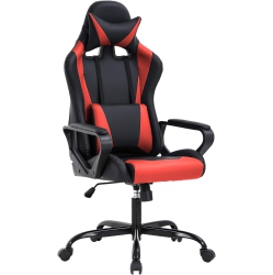 BESTOFFICE Ergonomic Office Chair High-Back Gaming Chair \w Lumbar Support PC Computer Chair Racing Chair Pu Task Desk Chair Executive Swivel
