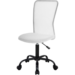 BESTOFFICE Home Office Chair Mid Back Mesh Desk Chair Armless Computer Chair Ergonomic Task Rolling Swivel Chair Back Support Adjustable Modern