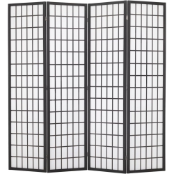 FDW Room Divider 4 Panel Oriental Shoji Screen 6Ft Folding Privacy Divider Wall Divider Portable Freestanding Partition Screen Japanese-Inspired
