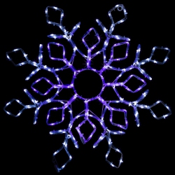 NORTHLIGHT 23" Lighted Snowflake Window Silhouette Christmas Decoration