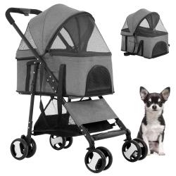 BESTPET Pet Stroller Premium 3-In-1 Multifunction Dog Cat Jogger Stroller for Medium Small Dogs Cats Folding Lightweight Travel Stroller \w