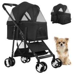 BESTPET Pet Stroller Premium 3-In-1 Multifunction Dog Cat Jogger Stroller for Medium Small Dogs Cats Folding Lightweight Travel Stroller \w