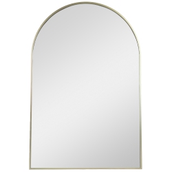 NORTHLIGHT 36" Framed Modern Arched Wall Mirror In Gold