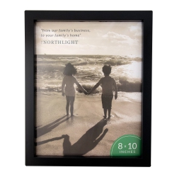 NORTHLIGHT Classic Picture Frame With Easel Back - for 8" X 10" - 10.75" - In Black