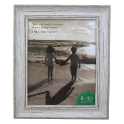 NORTHLIGHT 8" X 10" Distressed Vintage Picture Frame Tabletop Decor In White
