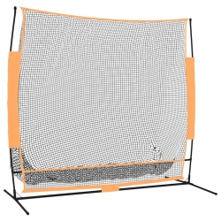 VIDAXL Golf Practice Net Black And 215X107X216 Cm Polyester In Orange