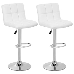 BESTOFFICE Counter Height Bar Stools Set Of 2 Pu Leather Swivel Barstools for Kitchen Stool Height Adjustable Counter Stool Barstools Dining Chair \w
