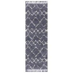 JONATHAN Y Mercer Shag Plush Tassel Moroccan Tribal Geometric Trellis Area Rug