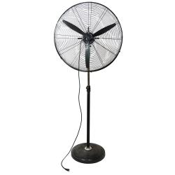 NORTHLIGHT 30" Adjustable Height 3-Speed Oscillating Industrial Pedestal Fan