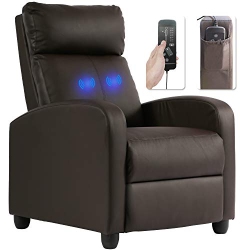 BESTMASSAGE Recliner Chair for Living Room Massage Recliner Sofa Reading Chair Winback Single Sofa Home Theater Seating Modern Reclining Chair Easy