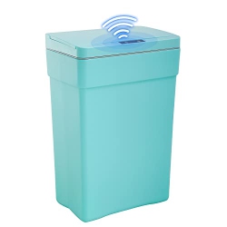 FDW 13 Gallon Sensor Garbage Can Kitchen With Lid, Set Of 1/2 50L Automatic Trash Can for Kitchen Office Bedroom Indoor Trash Bin (Blue, 1)