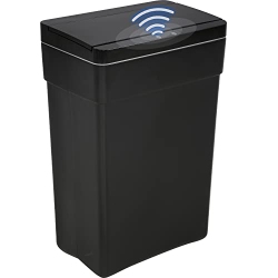 FDW 13 Gallon Sensor Garbage Can Kitchen With Lid, Set Of 1/2 50L Automatic Trash Can for Kitchen Office Bedroom Indoor Trash Bin (Black, 1)