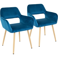 FDW Dining Room Chair 2-Piece Set Chair Metal Side Chair Pu Leather Armrest Side Chair 2-Piece Set for Home Kitchen Bedroom Living Room Metal Leg