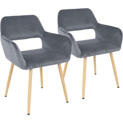 FDW Accent Chairs Dining Arm Chairs Dining Room Chair Kitchen Chair Of 2 Dining Metal Side Chairs Arm Side Chairs Set Of 2 Metal Legs for Home