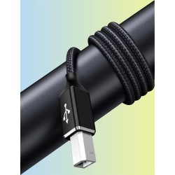 Câble d’impression pour imprimante HYFAI (10 pi/3 m) USB 2.0 type A vers B  mâle Cordon pour Brother, HP, Canon et plus encore…