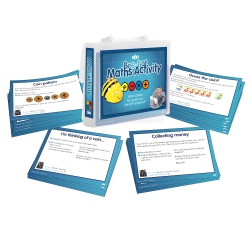 TTS Math Activity Cards Set Of 30 W/ Storage Box for Bee-Bot Or Blue-Bot Floor Robot Coding Toy, Educational Programming Stem Mathematics Teaching