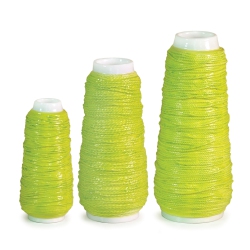 MELROSE Set Of 3 Neon Spring Serenity Spool Of Yarn Flower Vases 10.5" In Green