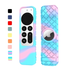 HLD Remote Case for Apple Siri Remote (2Nd Gen), Anti-Lost Protective Anti-Slip Durable Silicon Shockproof Rubber Cover for Apple 4K HD Tv Siri Remote