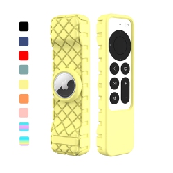 HLD Remote Case for Apple Siri Remote (2Nd Gen), Anti-Lost Protective Anti-Slip Durable Silicon Shockproof Rubber Cover for Apple 4K HD Tv Siri Remote