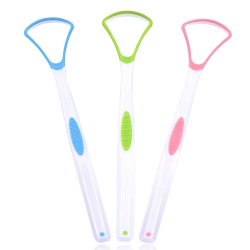 HLD [Soft Silicon] 3PCs Tongue Scraper Cleaner, Oral Scrapers, Premium Sweeper Sets, Bad Breath Cure Tools, Effective Kits