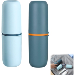 HLD Portable Travel Toothbrush Cup Holder Multi-Function Travel Cup Organizer Toothbrush Case And Carrier for Bathroom School Business Trip Wash