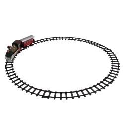 NORTHLIGHT 8-Piece Battery Operated And Green Animated Classic Train Set With Sound In Red