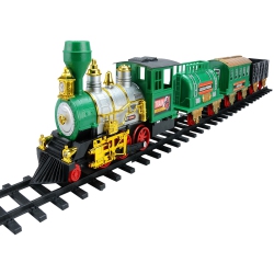 NORTHLIGHT 20-Piece Battery Operated Lighted And Animated Classic Christmas Train Set With Sound
