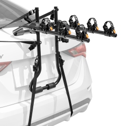COSTWAY 3-Bike Trunk Mounted Bike Rack Bike Carrier Rack for Sedan Hatchback Minivan