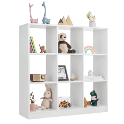 COSTWAY Kids Toy Storage Organizer 9-Cube Kids Bookcase for Books Toys Ornaments