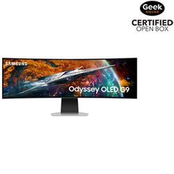 Open Box - Samsung 49" QHD 240Hz 0.03ms GTG Curved OLED LED FreeSync Smart Monitor (LS49CG954SNXZA) - Silver