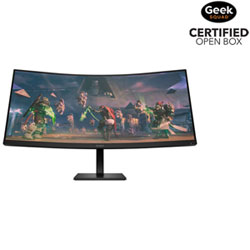 Open Box - HP Omen 34" QHD 165Hz 1ms GTG Curved VA LED FreeSync Gaming Monitor (OMEN 34c) - Black
