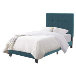 CORLIVING Ellery Fabric Tufted Bed, Single