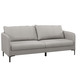 COSTWAY Modern 76" Loveseat Sofa Couch for Living Room Apartment Dorm With Metal Legs In Gray