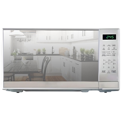 TOTAL CHEF Compact Countertop Microwave Oven, 700W, 0.7 Cu Ft Capacity, Digital Touchscreen Controls, 6 Pre-Set Cooking Modes Stainless Steel