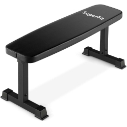 COSTWAY Superfit 660Lbs Heavy Duty Flat Weight Bench for Multipurpose Full Body Strength Training