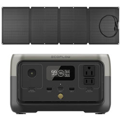 EcoFlow RIVER 2 Portable Power Station & 110 Watts Solar Panel Bundle