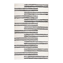 JONATHAN Y Petra Stripe Geometric Shag Area Rug