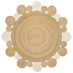 JONATHAN Y Ayana Two Tone Jute Hippy Circle Area Rug