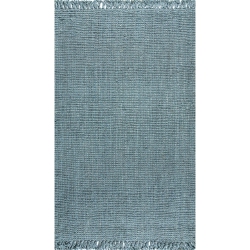 JONATHAN Y Pata Hand Woven Chunky Jute With Fringe Area Rug