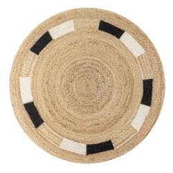 JONATHAN Y Porto Geometric Jute Circle Area Rug