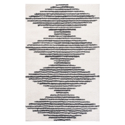 JONATHAN Y Elm Diamond Stripe Geometric Shag Area Rug