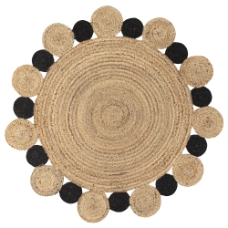 JONATHAN Y Ayana Two Tone Jute Hippy Circle Area Rug