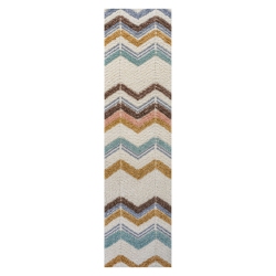 JONATHAN Y Elin Chevron High-Low Area Rug