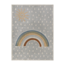 JONATHAN Y Minha Rainbow Dot Modern Machine Washable Area Rug